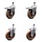 Service Caster 5 Inch High Temp Glass Filled Nylon 1/2 Inch Stem Caster Total Lock Brakes, 2PK SCC-TSTTL20S514-GFNSHT-121315-2-S-2 - alternate 1